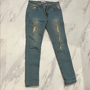 Trendy Distressed Women's Skinny Jeans